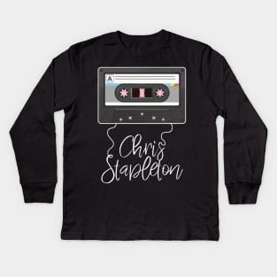 Love Music Stapleton Proud Name Awesome Cassette Kids Long Sleeve T-Shirt